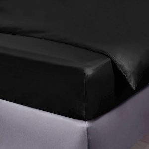 Bambus faconlagen sort 90x210x35 - Bambuni