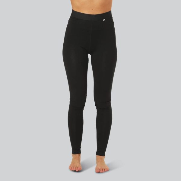 Bambus leggings i sort m. sort elastik til kvinder - Bambuni