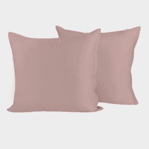 Bambus pudebetræk 60x63 i gammel rosa 2-pak - Bambuni