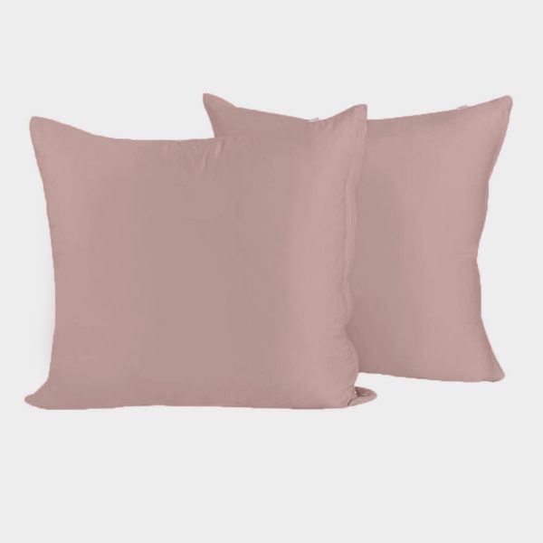 Bambus pudebetræk 60x63 i gammel rosa 2 par - Bambuni