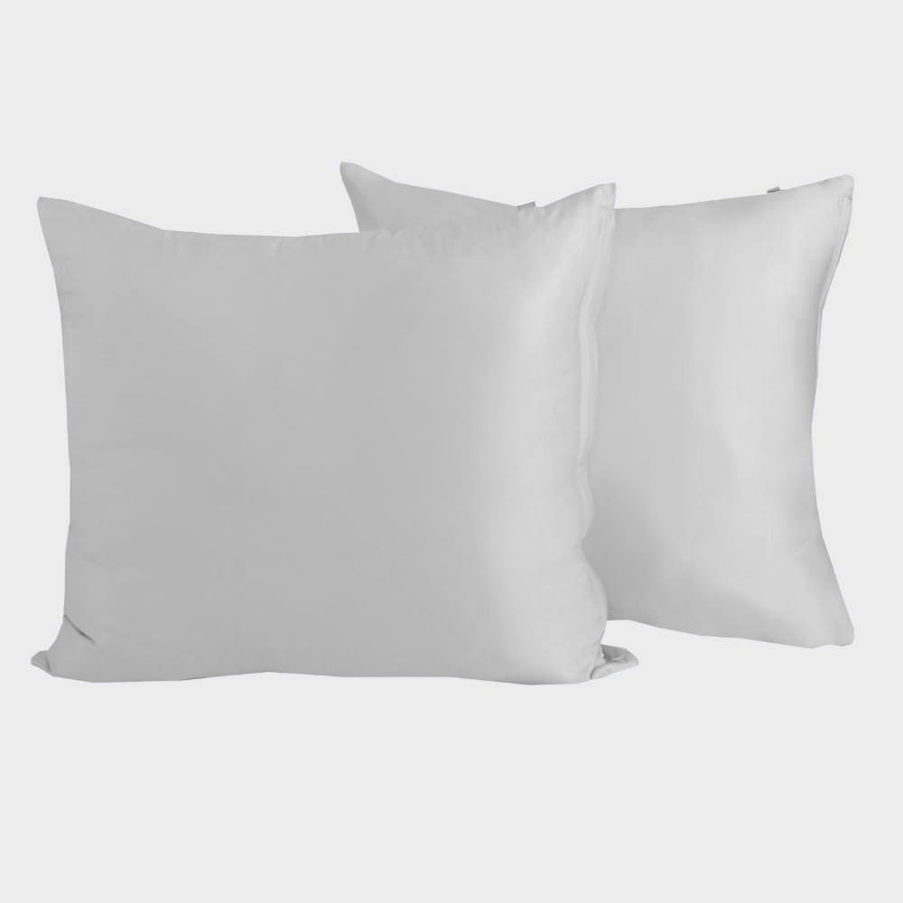 Bambus pudebetræk 60x63 i lysegrå 2 par - Bambuni