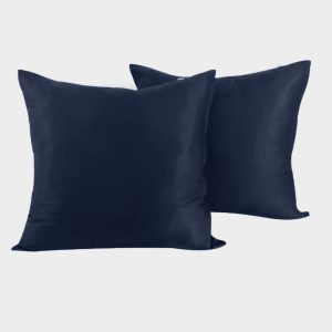 Bambus pudebetræk 60x63 i navy blå 2-pak - Bambuni