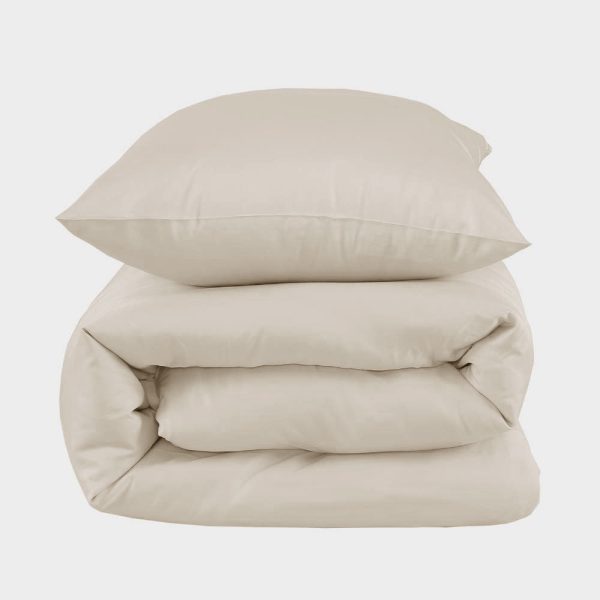 Bambus sengetøj beige 140x200 - Bambuni