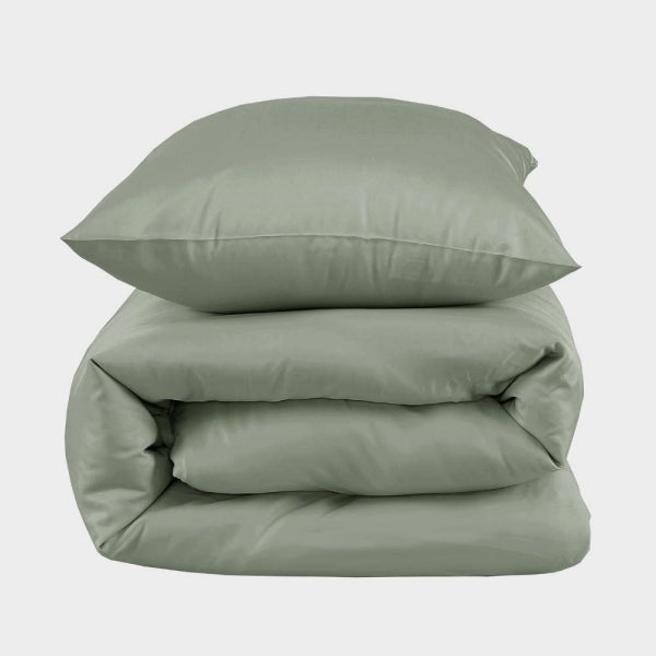 Bambus sengetøj oliven 140x220 - Bambuni