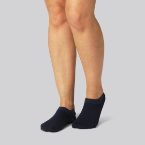 Bambus footies strømper i navy til kvinder - Bambuni