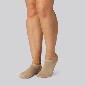 Bambus footies strømper i beige til kvinder - Bambuni