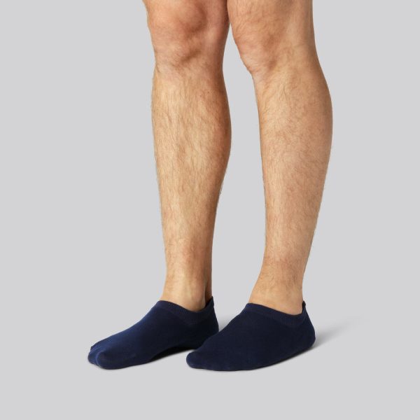 Bambus footies strømper i navy til mænd - Bambuni
