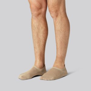 Bambus footies strømper i beige til mænd - Bambuni