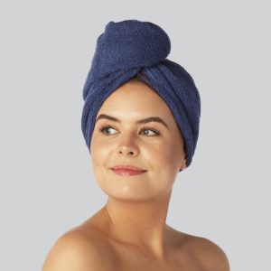 Bambus hårturban i navy - Bambuni