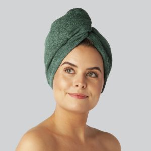 Bambus hårturban i grøn - Bambuni