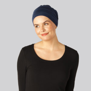 Bambus klassisk turban i navy til damer - Bambuni