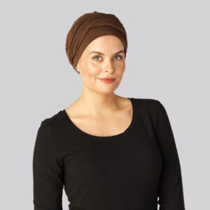 Bambus snoet turban i brun til damer - Bambuni