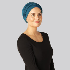 Bambus snoet turban i blå til damer - Bambuni