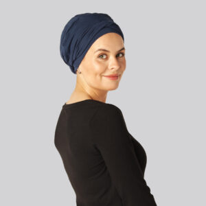 Bambus snoet turban i navy til damer - Bambuni