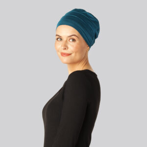 Bambus klassisk turban i blå til damer - Bambuni