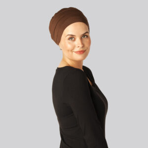 Bambus klassisk turban i brun til damer - Bambuni