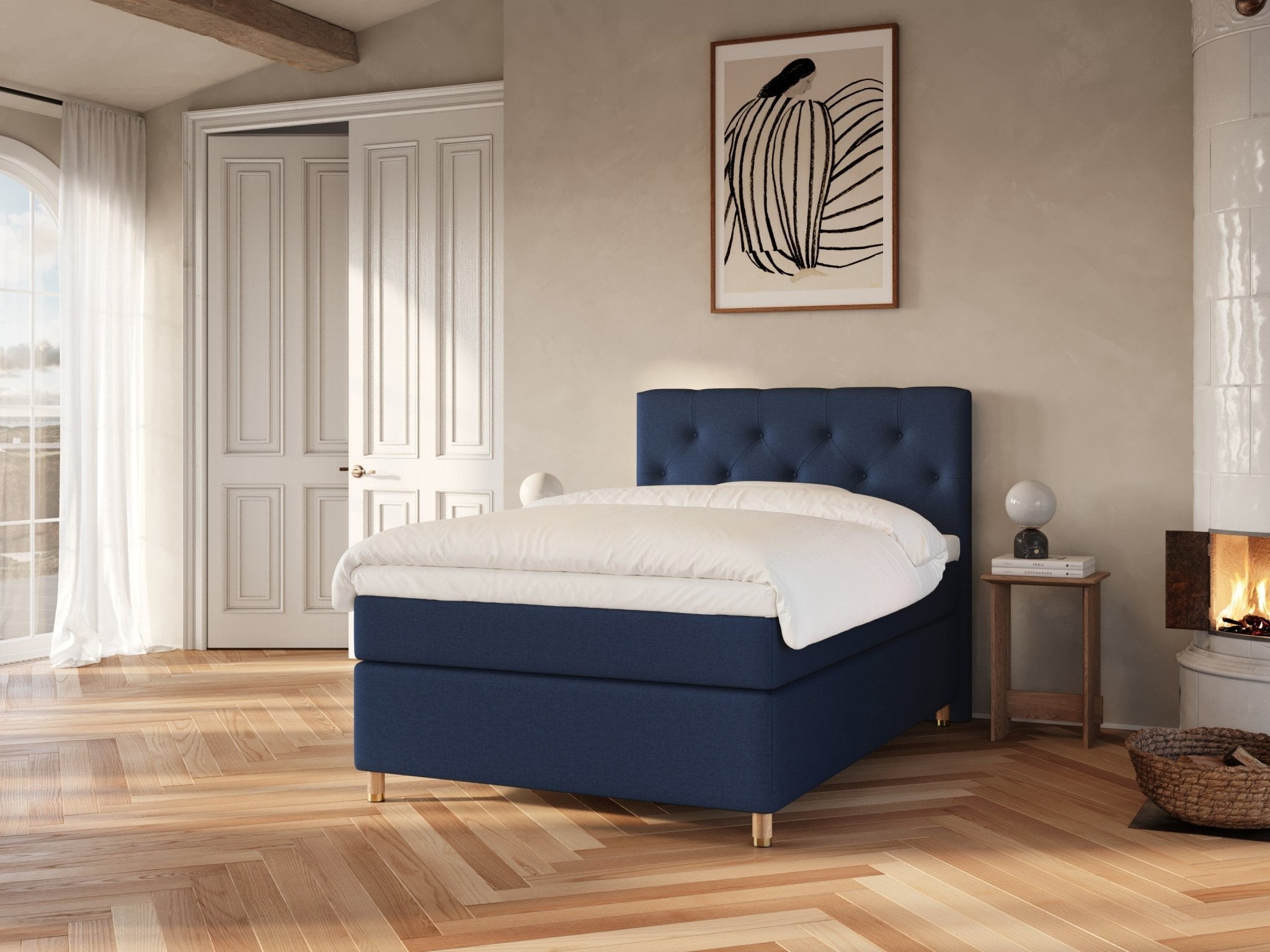 Nora Nordlys | 140x200 | Dyb blå