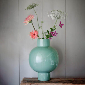 Vase Metal Large Soft Green 31.5x42cm