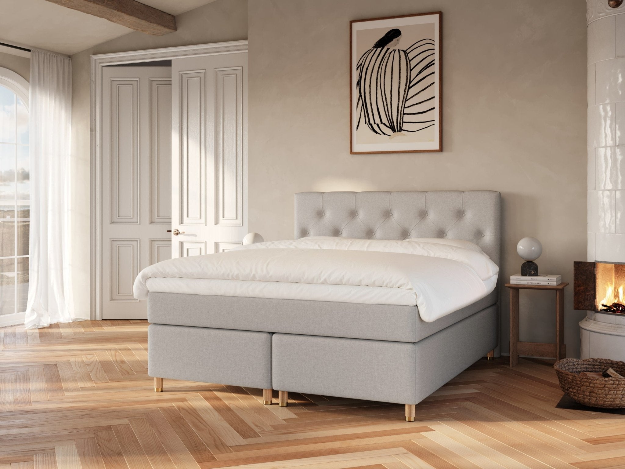 Nora Nordlys | 180x200 | Lys grå