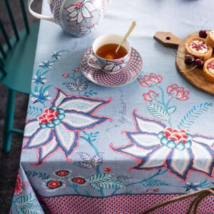 Table Cloth Flower Festival Blue 150x250cm