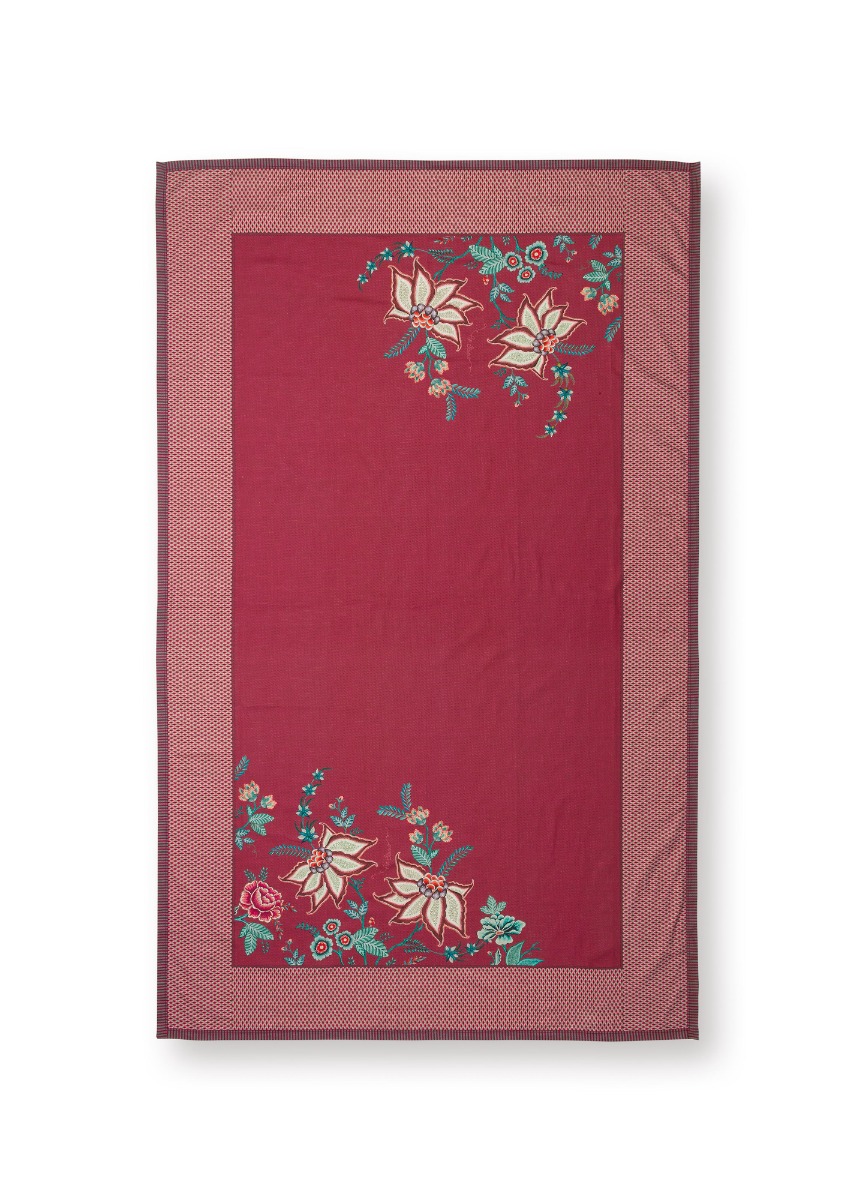 Table Cloth Flower Festival Dark Pink 150x250cm
