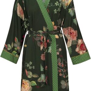 M Naomi Kimono Tokyo Bouquet Dark Green