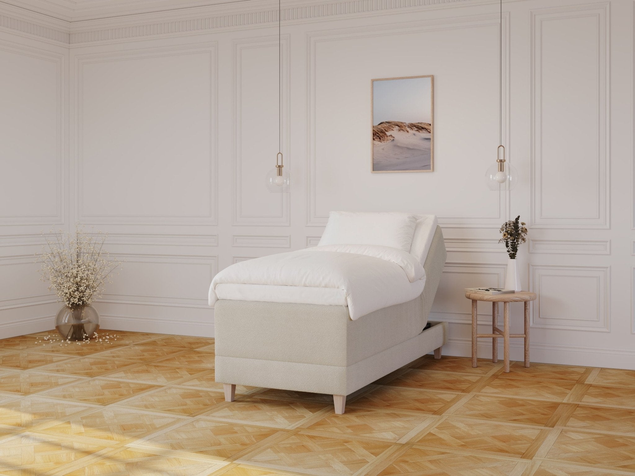 Aura Fjord | 90x210 | Bouclé cream