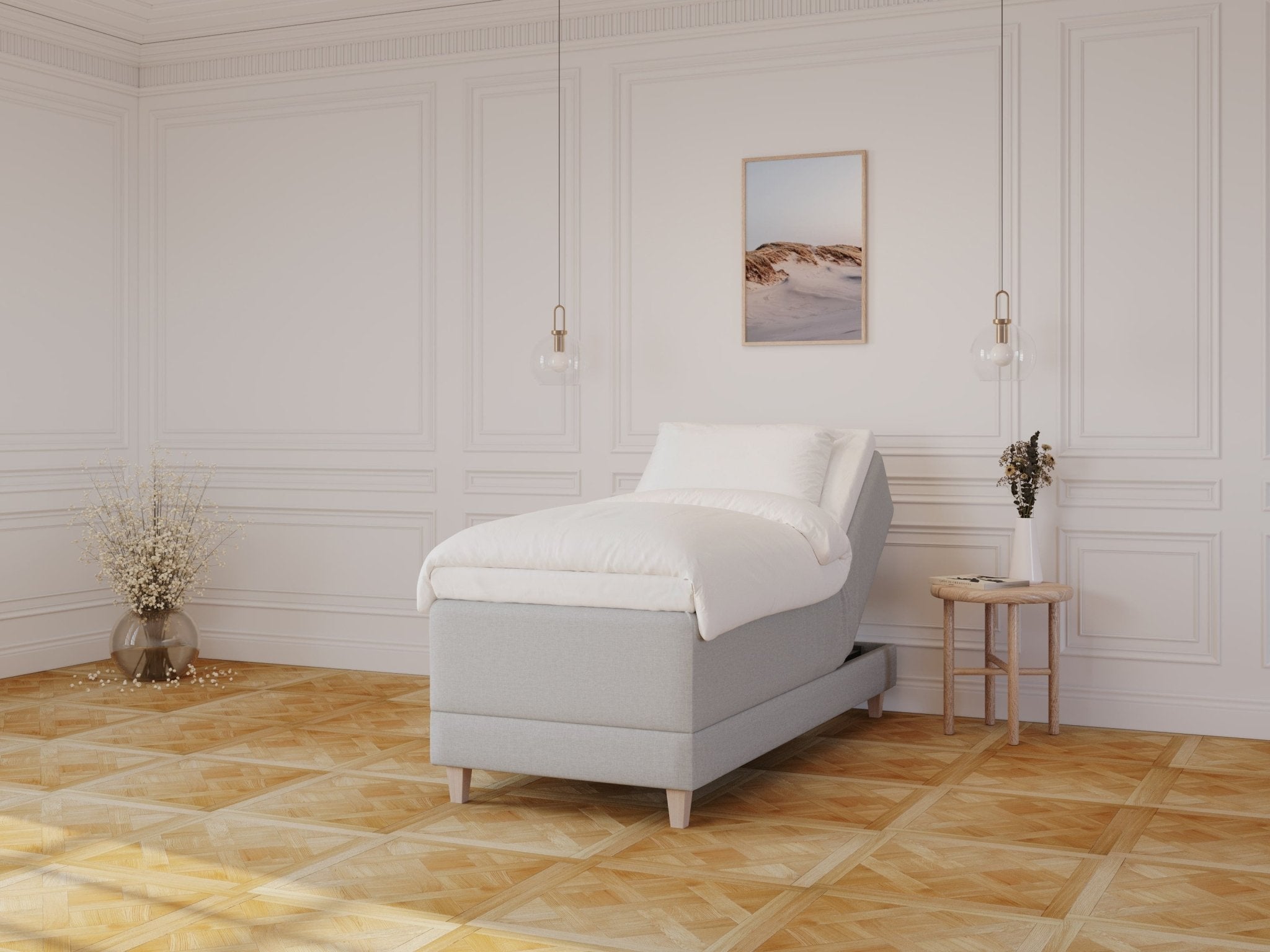 Aura Fjord | 90x210 | Lys grå