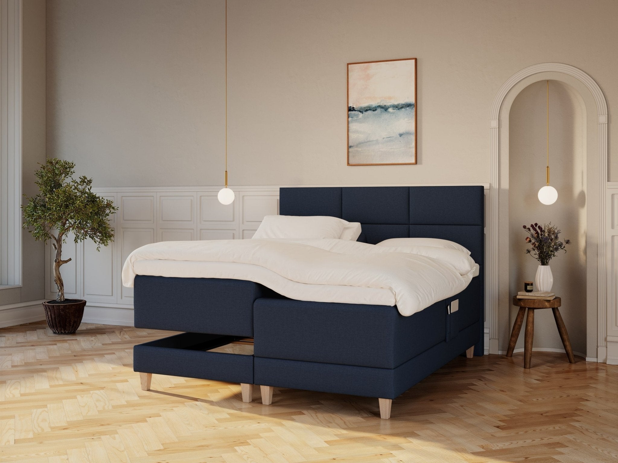 Aura Nordlys | 180x210 | Dyb blå