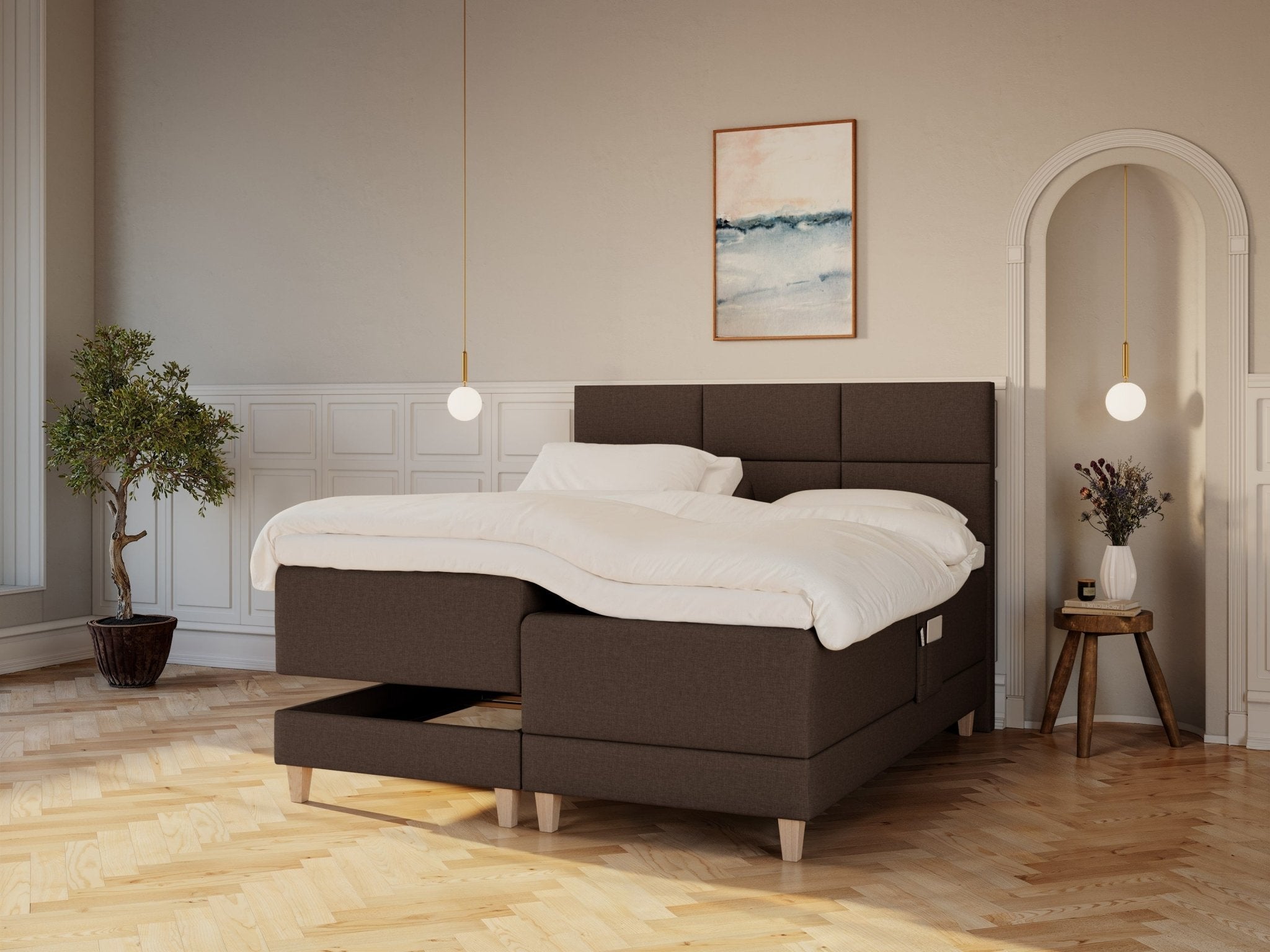 Aura Nordlys | 180x210 | Mørk brun