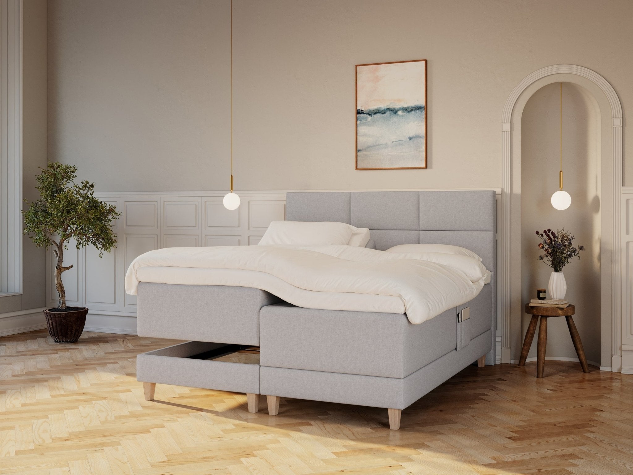 Aura Nordlys | 180x210 | Lys grå