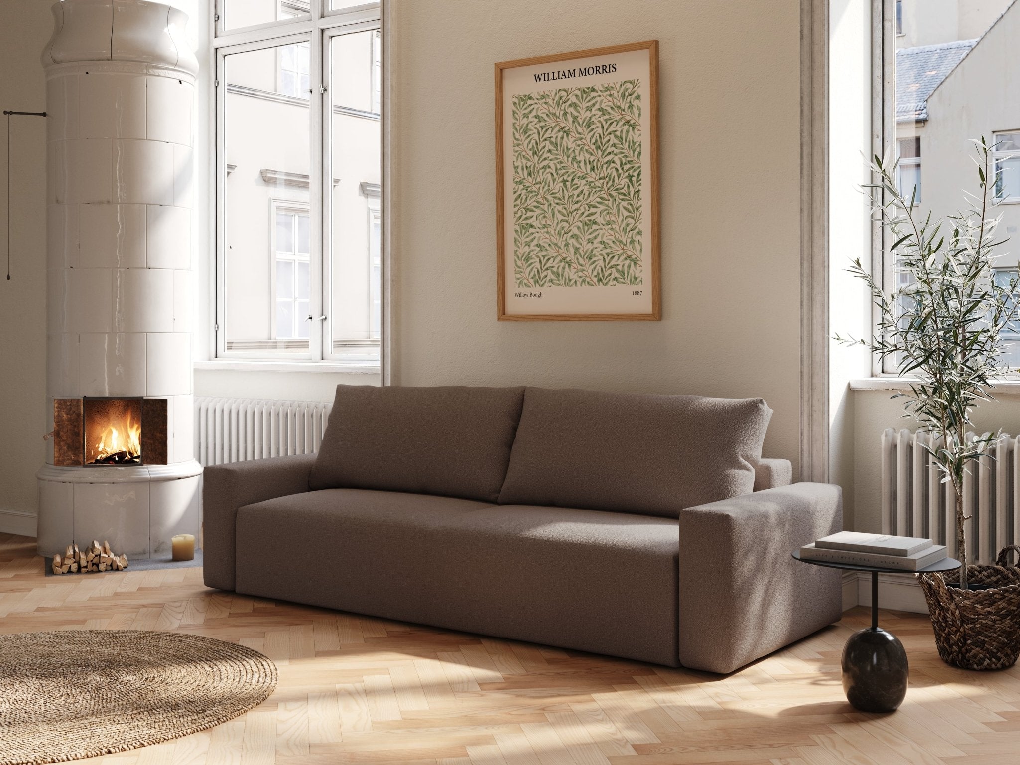 Mara | 145x200 cm | Bouclé mørk brun | 530