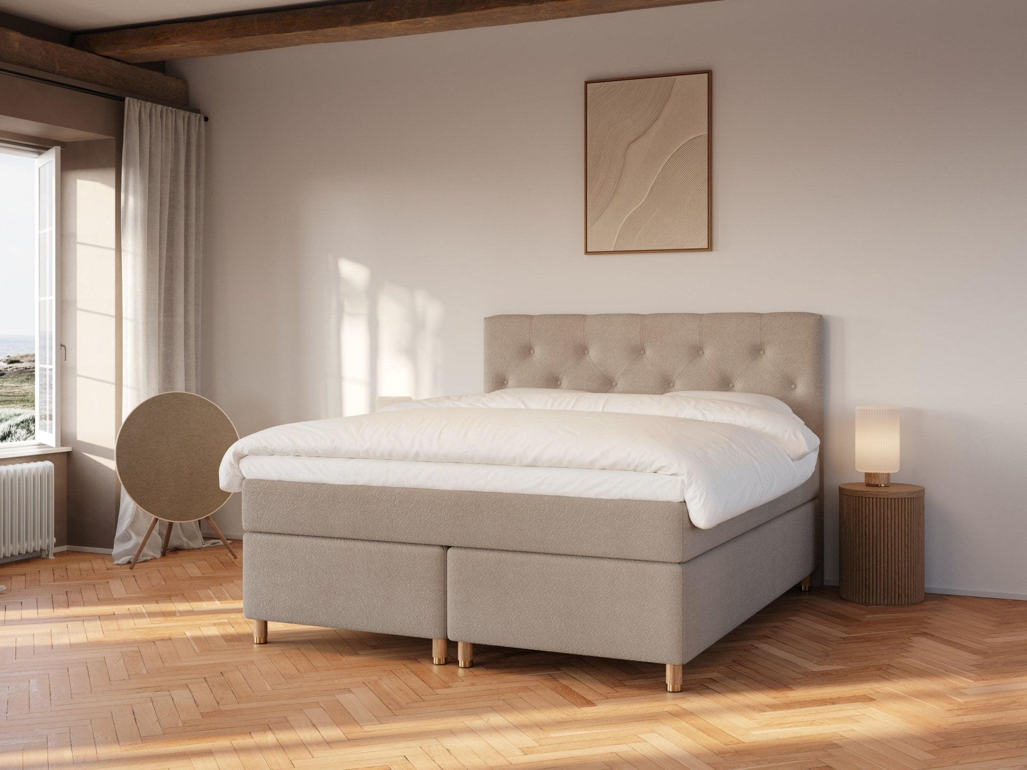 Nora Fjäll | 180x200 | Bouclé latte