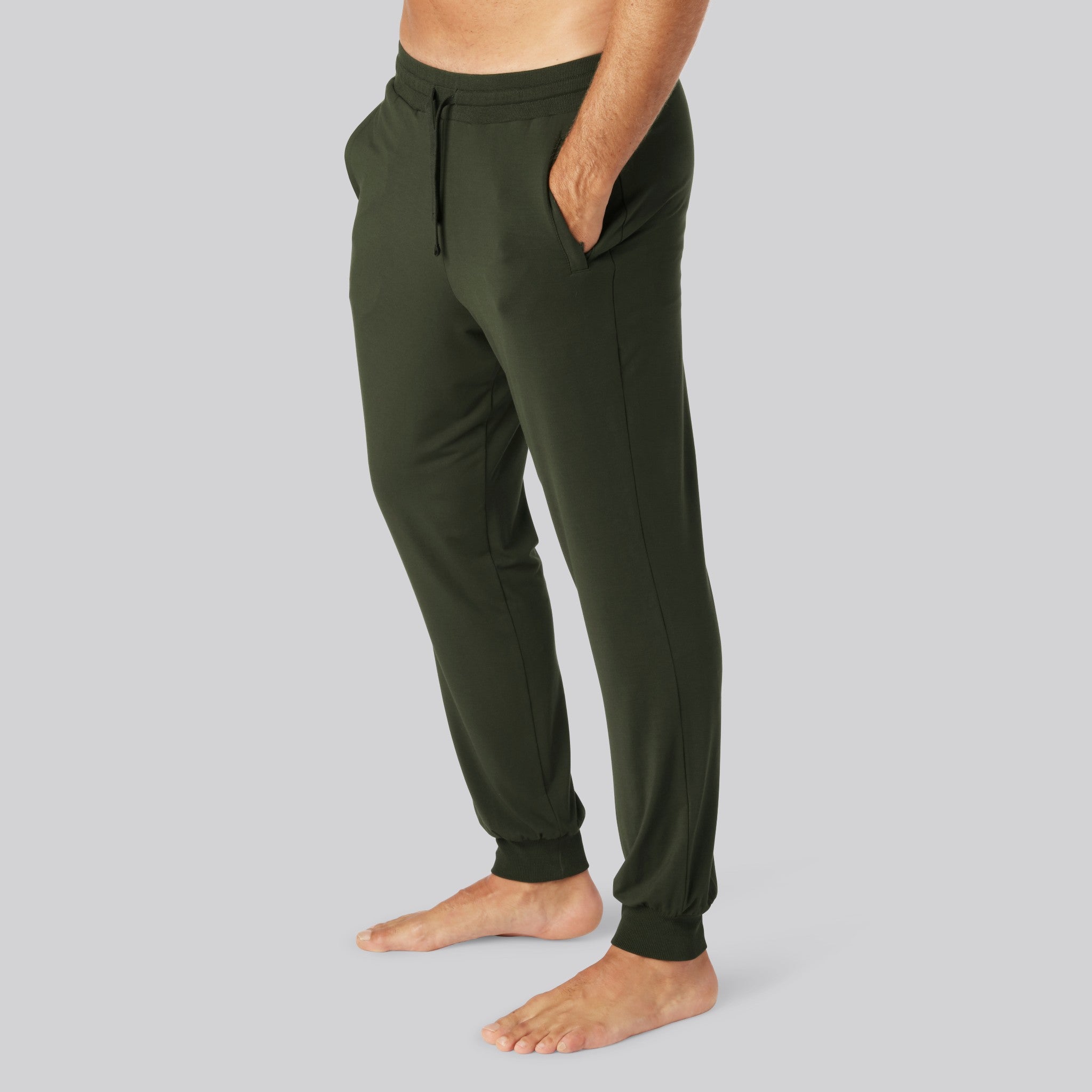 Bambus joggingbukser i grøn til mænd - Bambuni