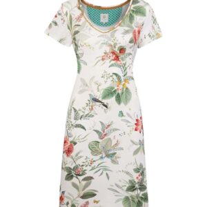 S  Djoy Short Sleeve Nightdress Oriental Dreams White