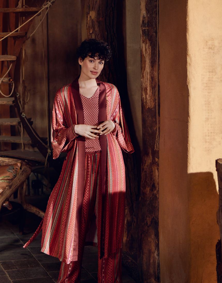 XS Noelle Kimono Ribbon Red/Pink XS