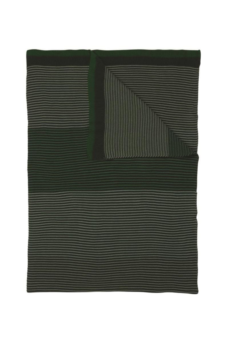 PIP Blockstripe Throw Green 130x170