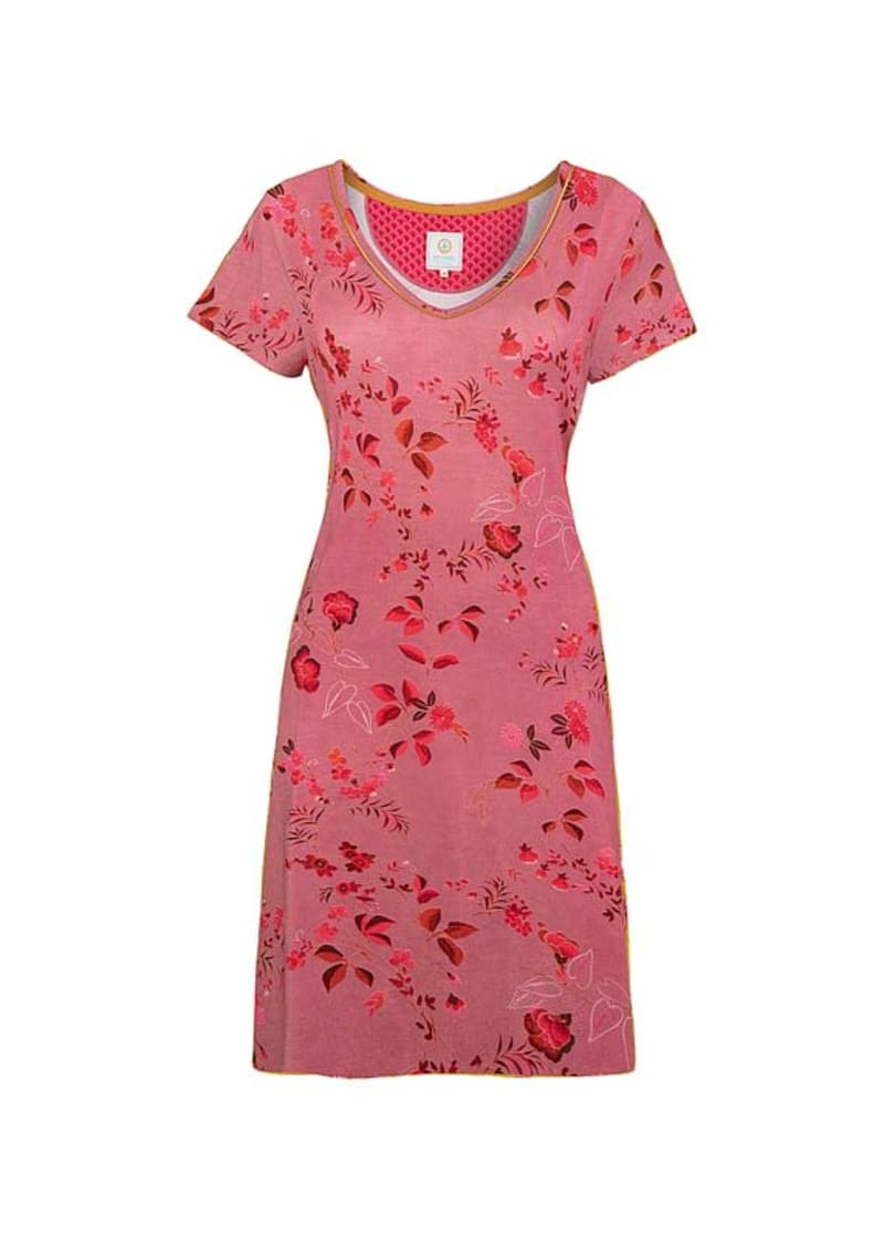 S Djoy Short Sleeve Nightdress Tokyo Blossom Red