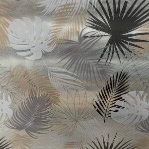 Plast dug med grå hvide og sorte blade 140 cm br.-6 meter