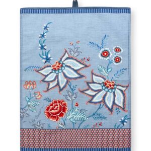 Tea Towel Flower Festival Blue 50x70cm