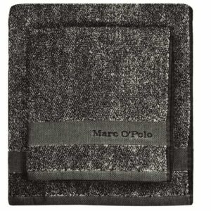 Marc Ó Polo Melange Håndklæde Sort/off hvid - Håndklæde 50x100