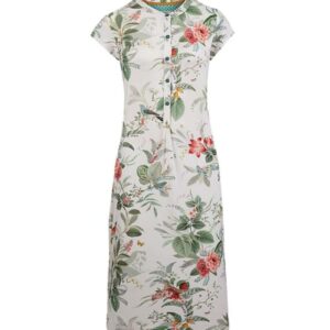 XL Dalia Short Sleeve Nightdress Oriental Dreams White