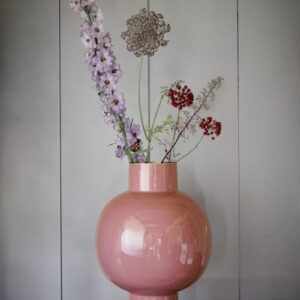 Vase Metal Large Old Pink 31.5x42cm