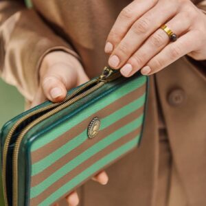 Pip Studio Willow Wallet Stripe Green 18x3x11cm