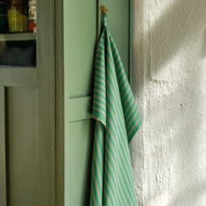 Set/2 Tea Towels Stripes Green 65x65cm