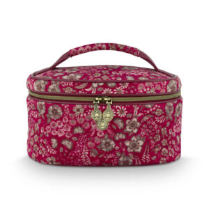 Cleo Beauty Case Quilted Daisy Dreams Red 26x16x16cm