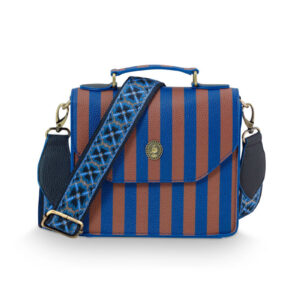 Pip Studio Frances Cross Body Bag Small Stripe Blue 19x7x17.5cm