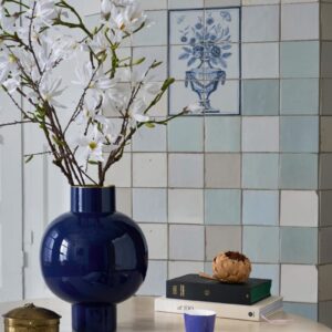 Vase Metal Large Royal Blue 31.5x42cm