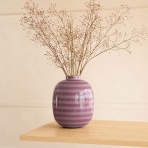 Vase Metal Matt Lilac 32cm
