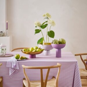 Table Cloth Stripes Lilac 160x250cm